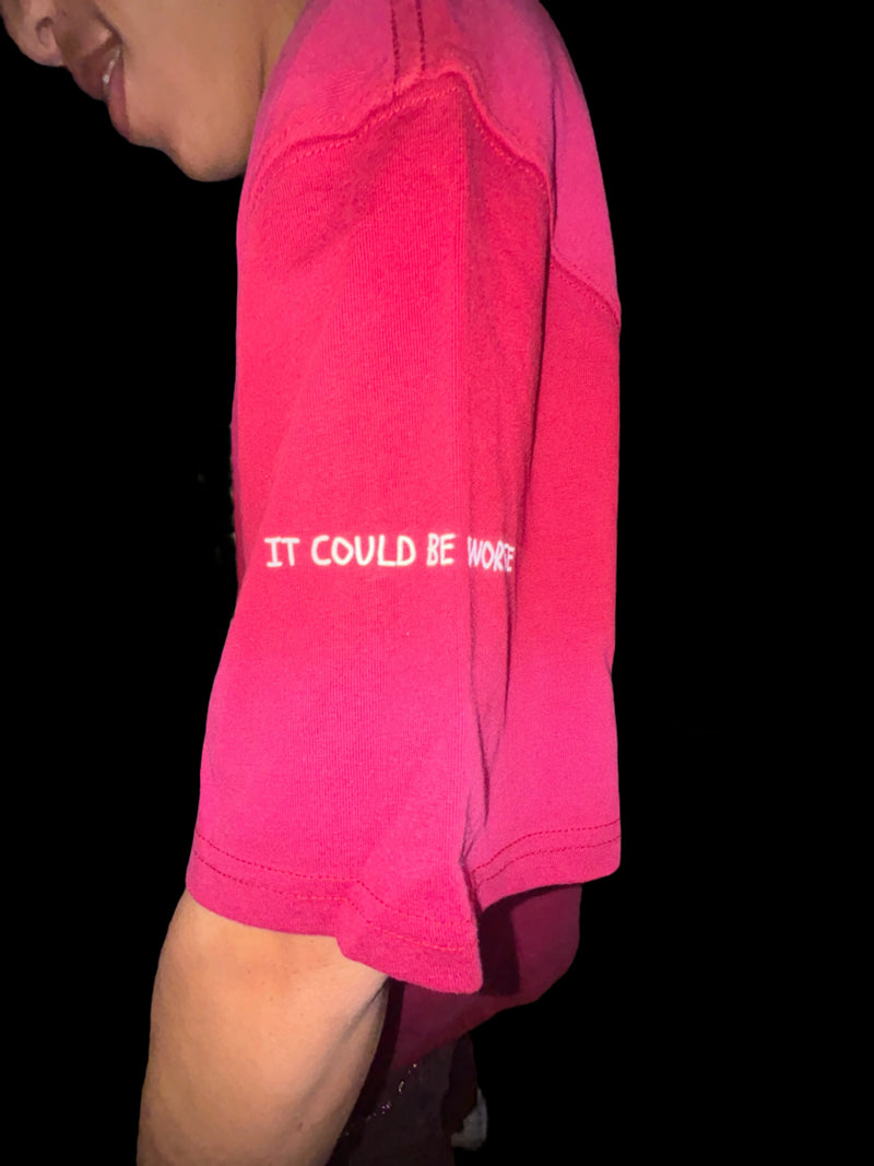 "WORDS HAVE POWER" Boxy Tie-dyed T-shirt