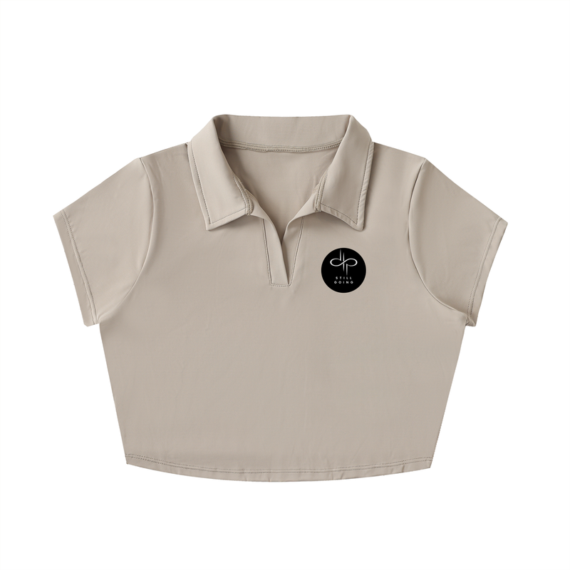 V-Neck Lapel Crop Top by ODMPOD