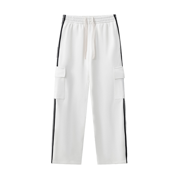Side Stripe Straight-Leg Pants by ODMPOD