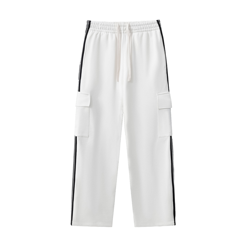 Side Stripe Straight-Leg Pants by ODMPOD