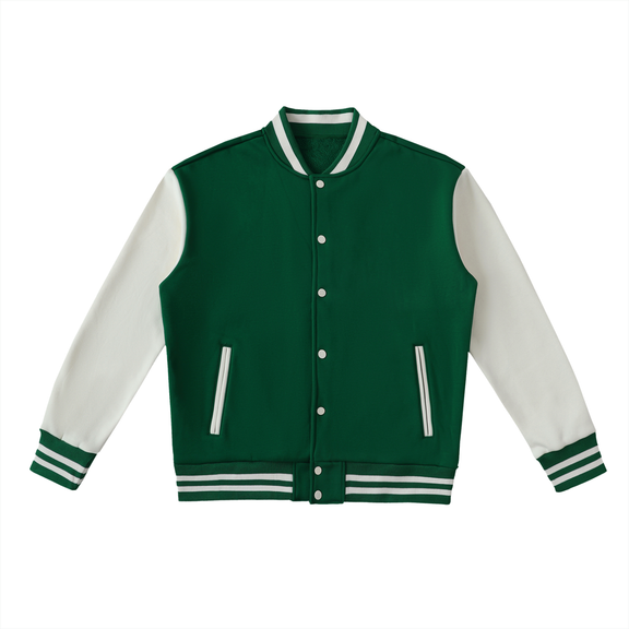 Two-Tone Fleeced Varsity Jacket by ODMPOD
