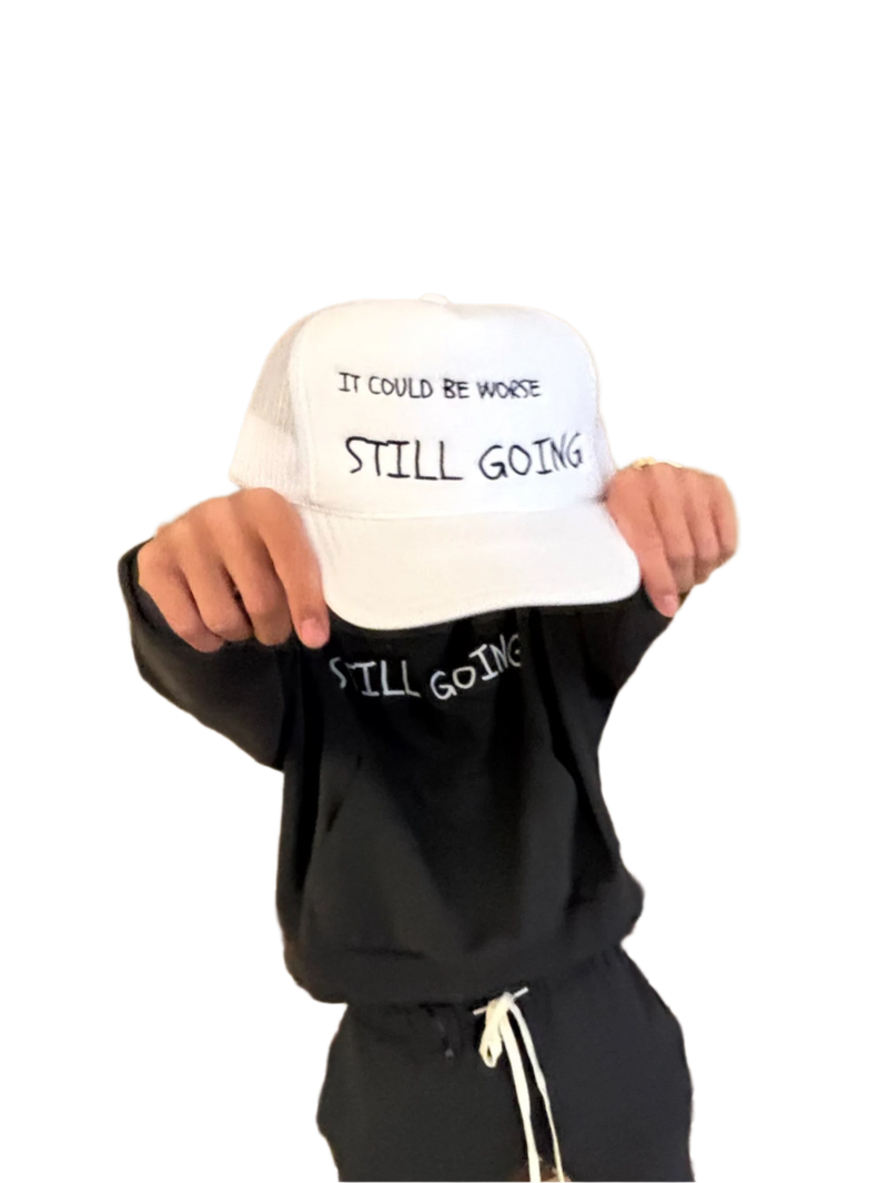 "WORDS HAVE POWER" Foam trucker hat by STILL GOING SHOP
