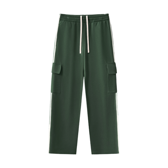 Side Stripe Straight-Leg Pants by ODMPOD