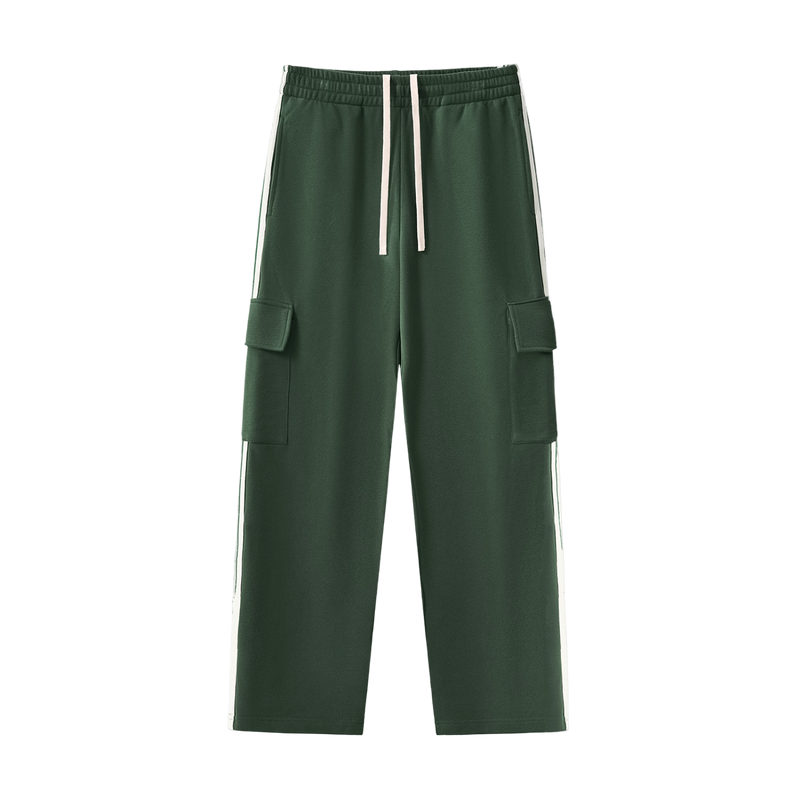 Side Stripe Straight-Leg Pants by ODMPOD