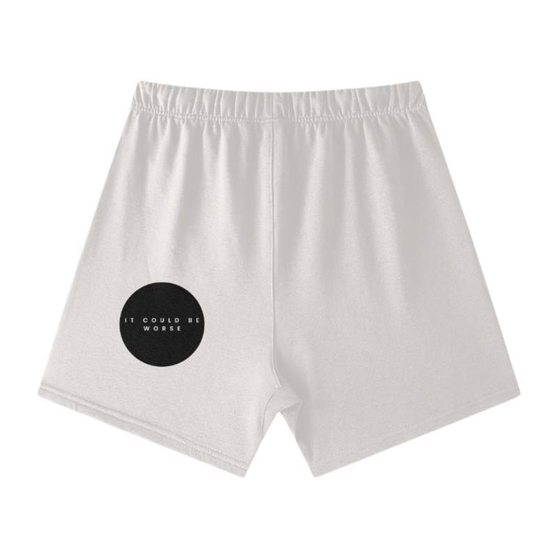 "WORDS HAVE POWER" Earth Tone Loose Fit FOG Shorts