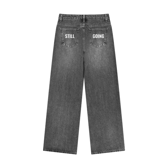 Women’s Wide Leg Denim Jeans by ODMPOD