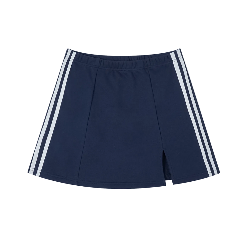 Contrast Side Stripe Slit Skirt by ODMPOD