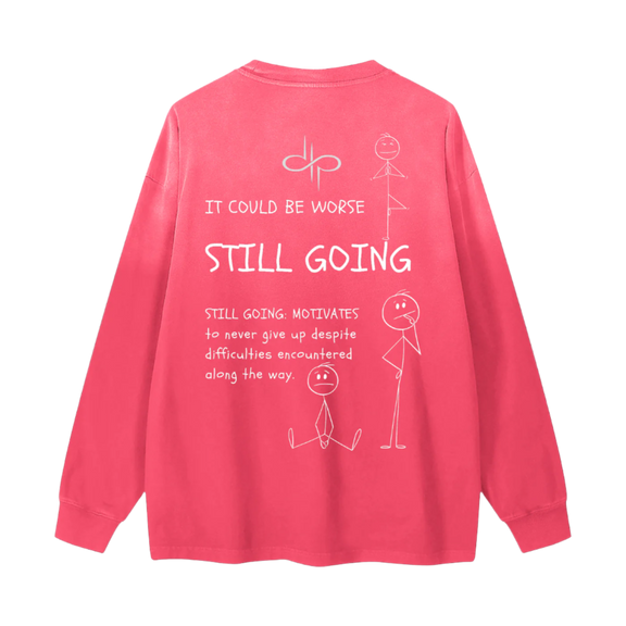 "WORDS HAVE POWER" Gradient Vintage Washed Long Sleeve Tee by ODMPOD