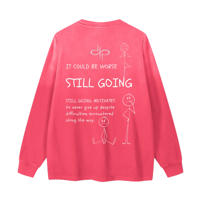 "WORDS HAVE POWER" Gradient Vintage Washed Long Sleeve Tee by ODMPOD