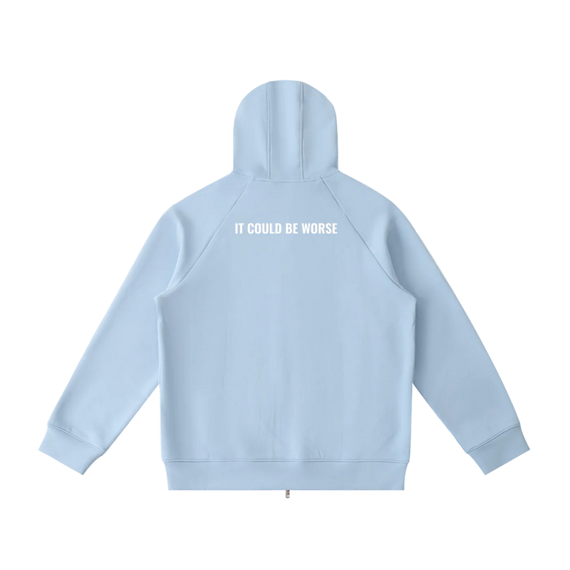 Heavyweight Raglan Sleeve Zip Hoodie by ODMPOD