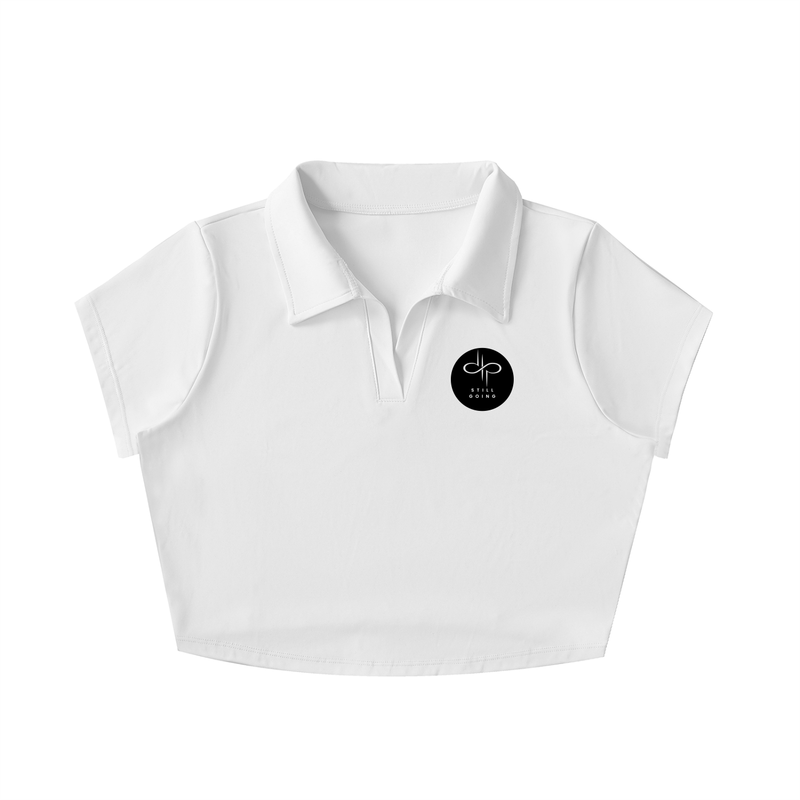 V-Neck Lapel Crop Top by ODMPOD