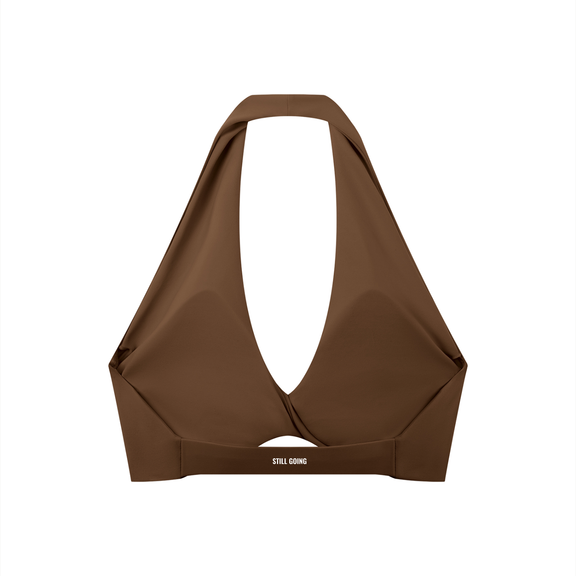 Women's Pleated Halter Sports Bra by ODMPOD