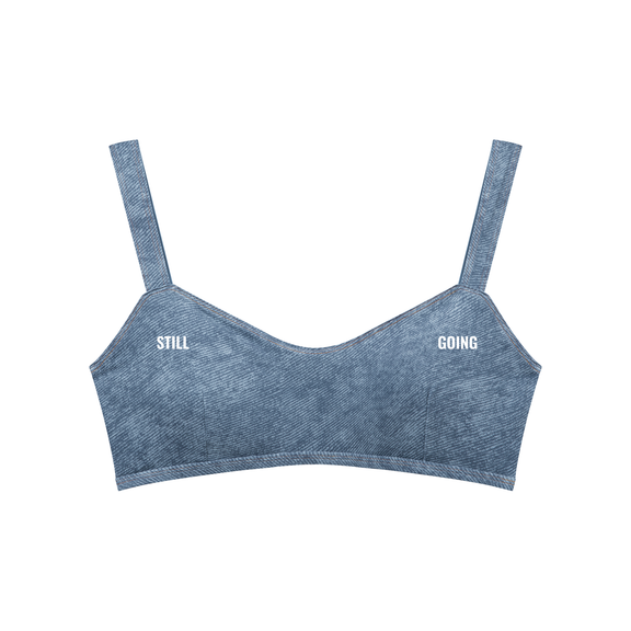 Women's Faux Denim Sports Bra by ODMPOD