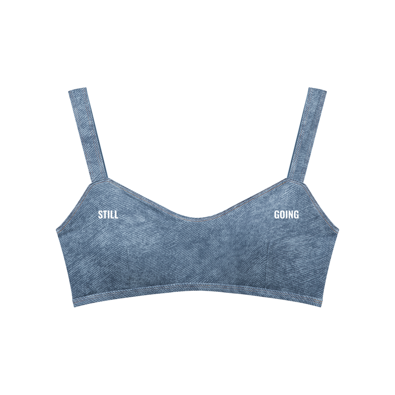 Women's Faux Denim Sports Bra by ODMPOD