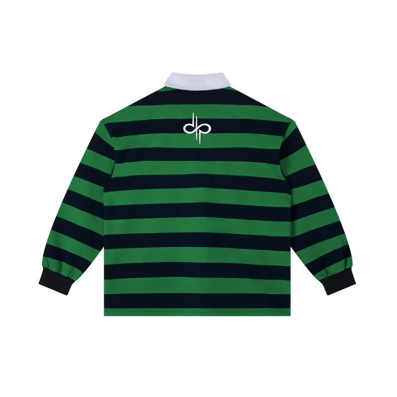 Color Block Stripe Polo Shirt by ODMPOD
