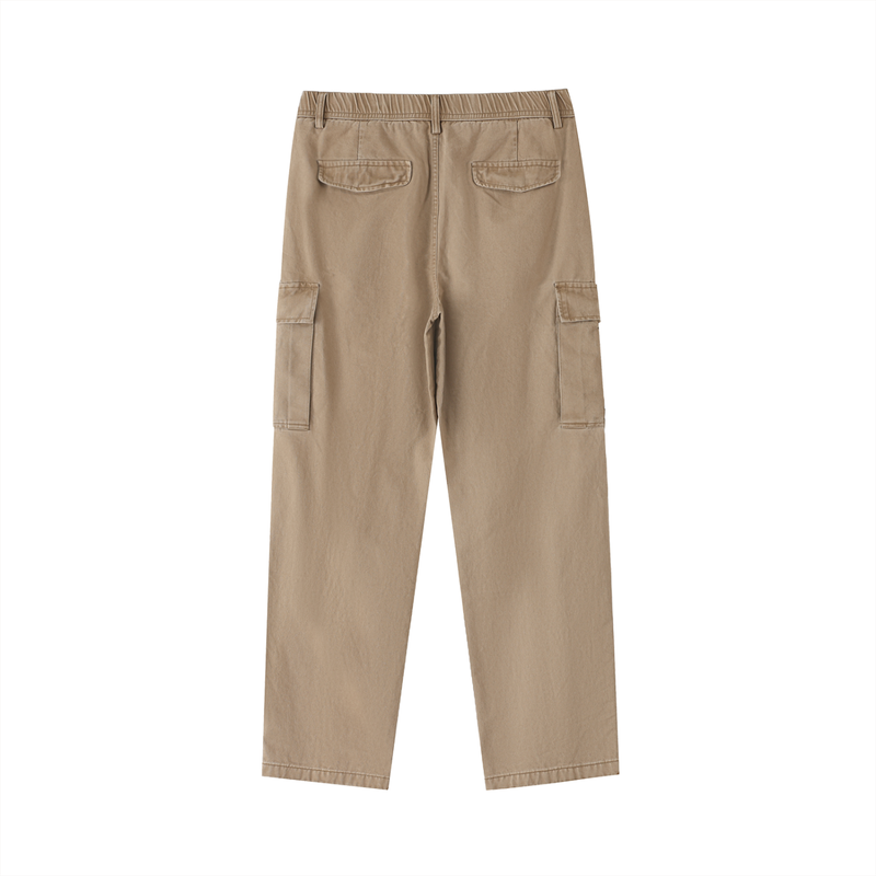 Cotton Elastic-Waist Cargo Pants by ODMPOD