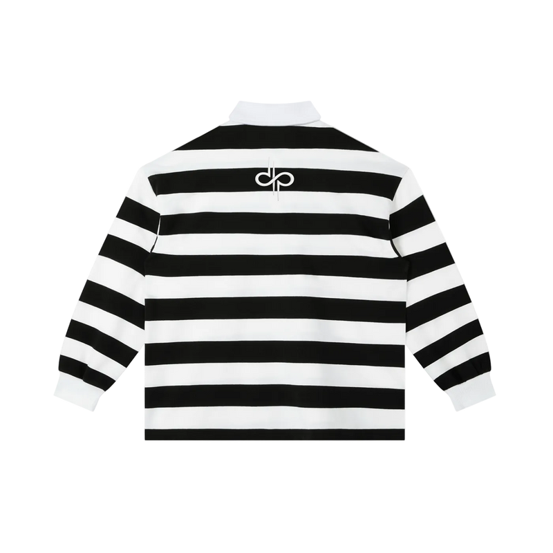Color Block Stripe Polo Shirt by ODMPOD