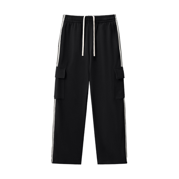 Side Stripe Straight-Leg Pants by ODMPOD