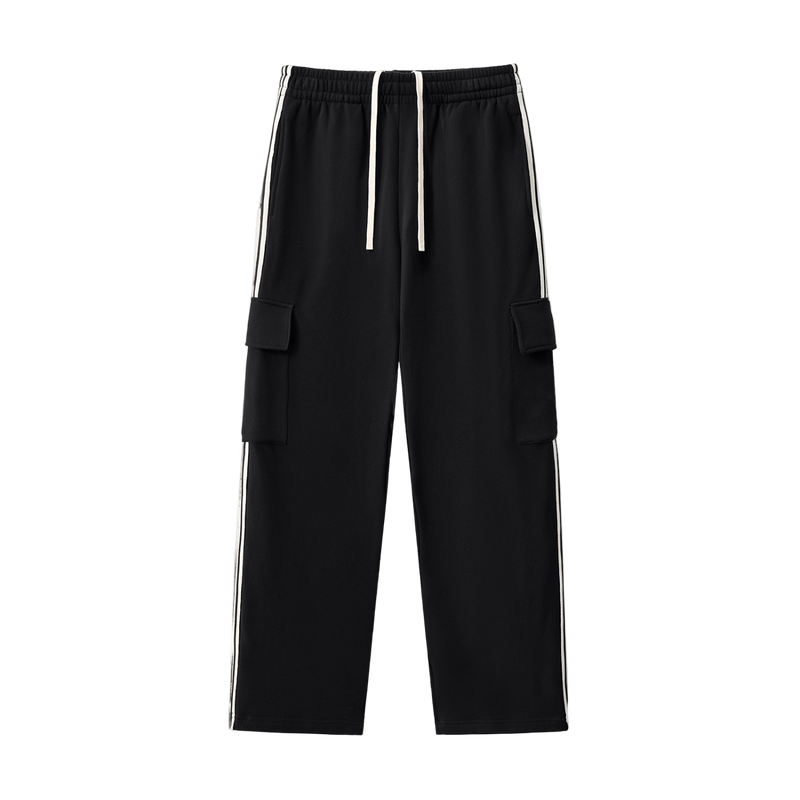 Side Stripe Straight-Leg Pants by ODMPOD