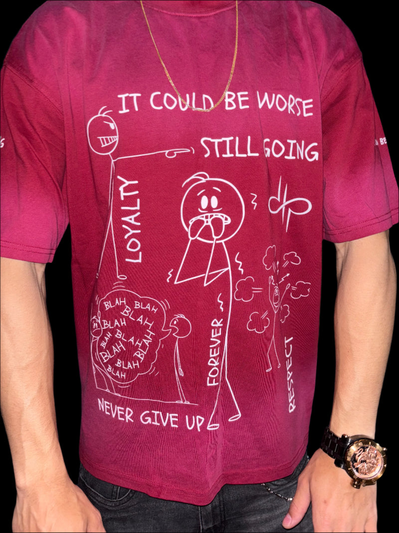 "WORDS HAVE POWER" Boxy Tie-dyed T-shirt