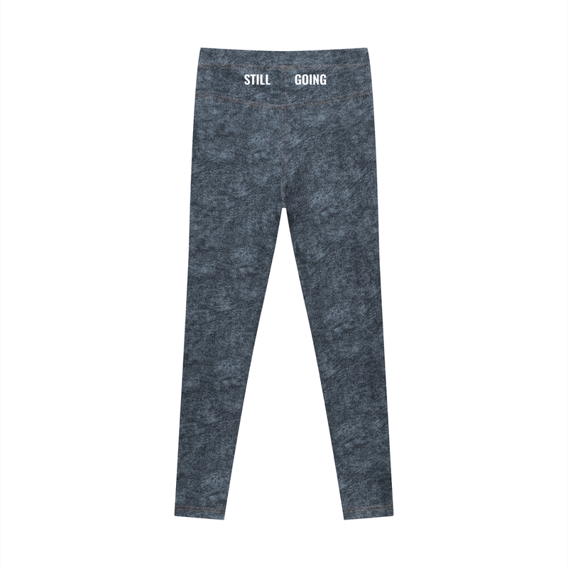 Women's Faux Denim Zip-Fly Leggings by ODMPOD