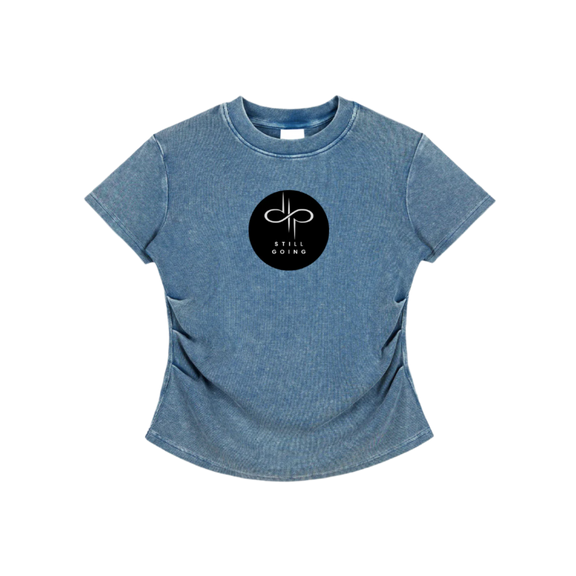 Vintaged-Wash Bodycon Cotton T-Shirt by ODMPOD