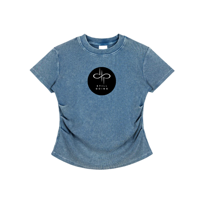 Vintaged-Wash Bodycon Cotton T-Shirt by ODMPOD