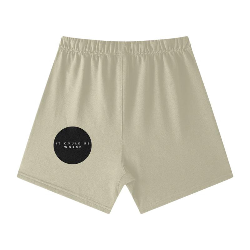 "WORDS HAVE POWER" Earth Tone Loose Fit FOG Shorts