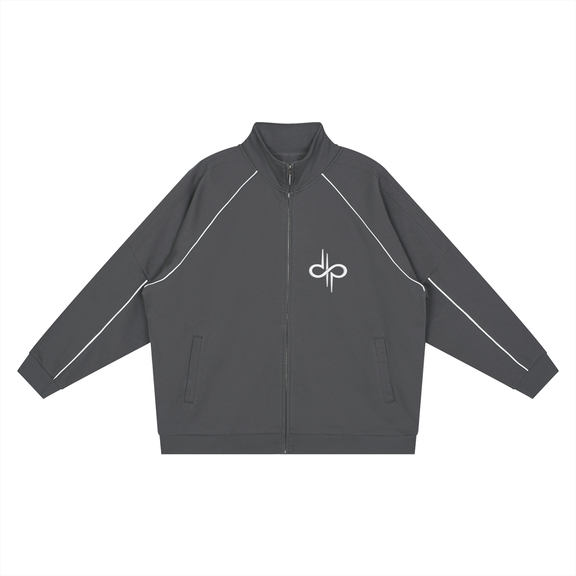 Reflection Striped Raglan Sleeve Jacket by ODMPOD