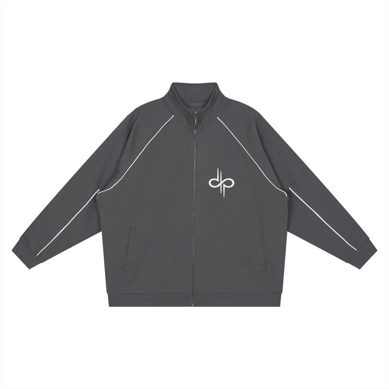 Reflection Striped Raglan Sleeve Jacket by ODMPOD
