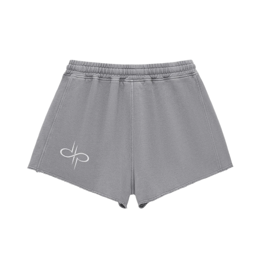 "LIMITED EDITION" Snow Washed Raw Edge Drawstring Shorts by ODMPOD