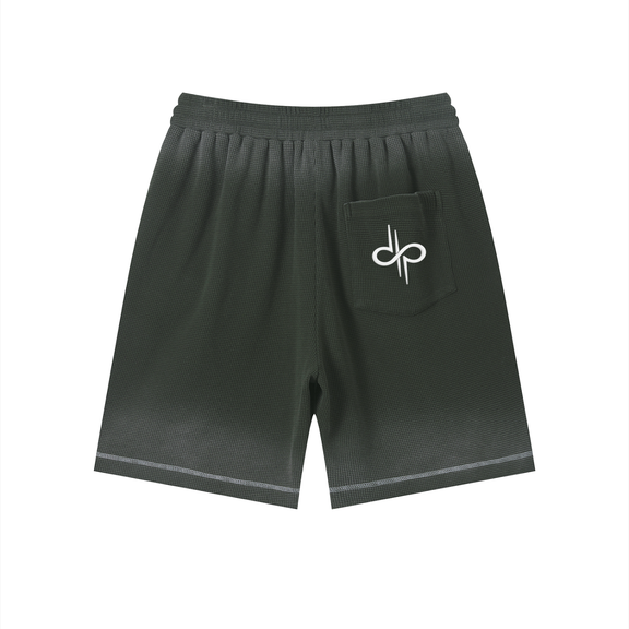 Sunfade Waffle Raw Hem Shorts by ODMPOD