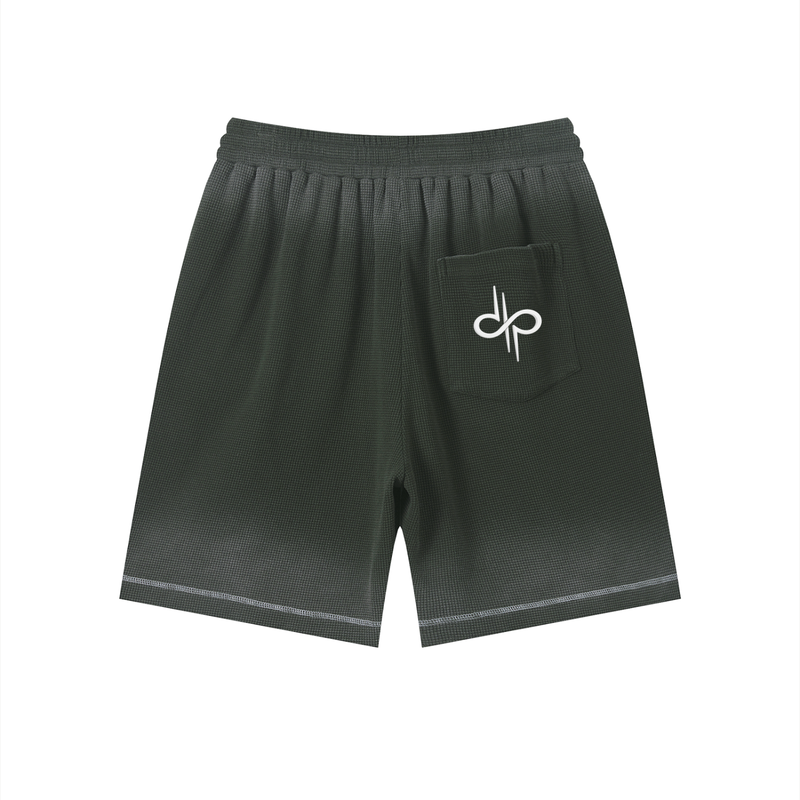 Sunfade Waffle Raw Hem Shorts by ODMPOD