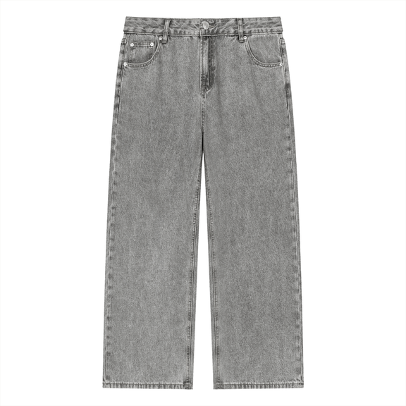 Unisex Vintage Wash Straight Leg Jeans by ODMPOD