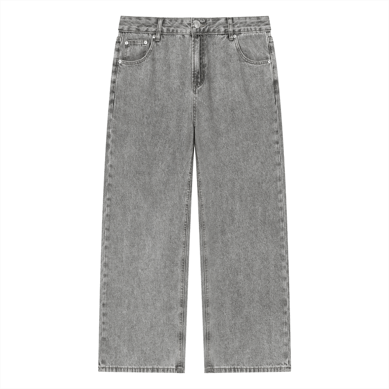 Unisex Vintage Wash Straight Leg Jeans by ODMPOD