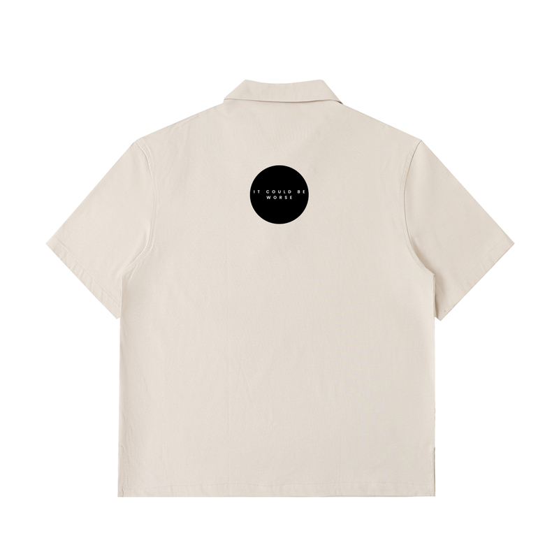 Half-Zip Cotton Polo Shirt by ODMPOD