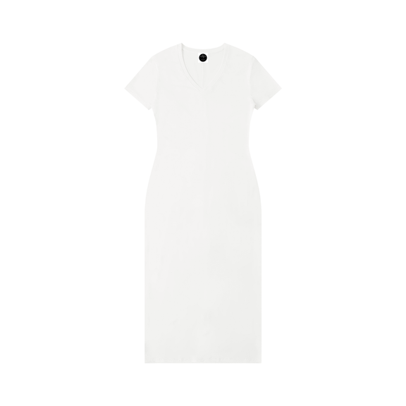 Women's V-Neck Short Sleeve Maxi Dress by ODMPOD