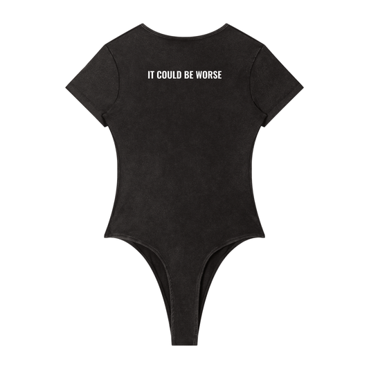 Women's Mineral Wash Crewneck Bodysuit by ODMPOD