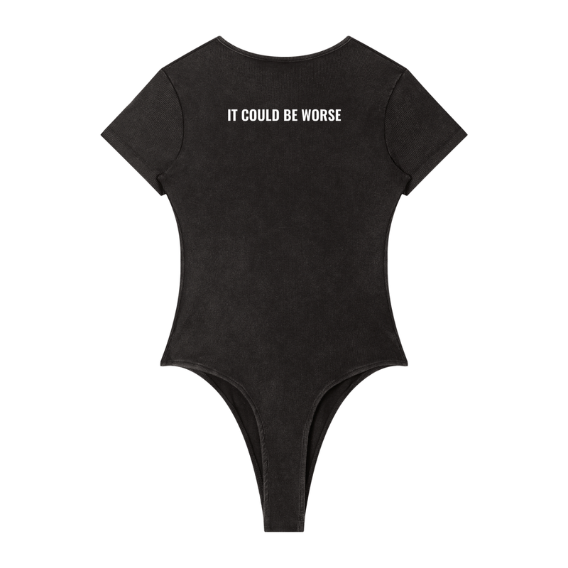 Women's Mineral Wash Crewneck Bodysuit by ODMPOD