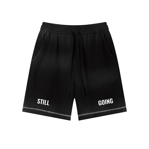 Sunfade Waffle Raw Hem Shorts by ODMPOD