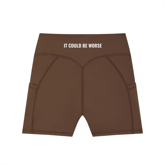 Women's High-Waisted Pocket Biker Shorts by ODMPOD