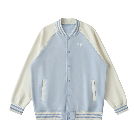 Two Tone Raglan Sleeve Varsity Jacket by ODMPOD