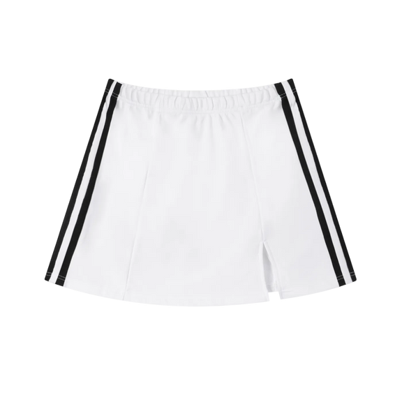 Contrast Side Stripe Slit Skirt by ODMPOD