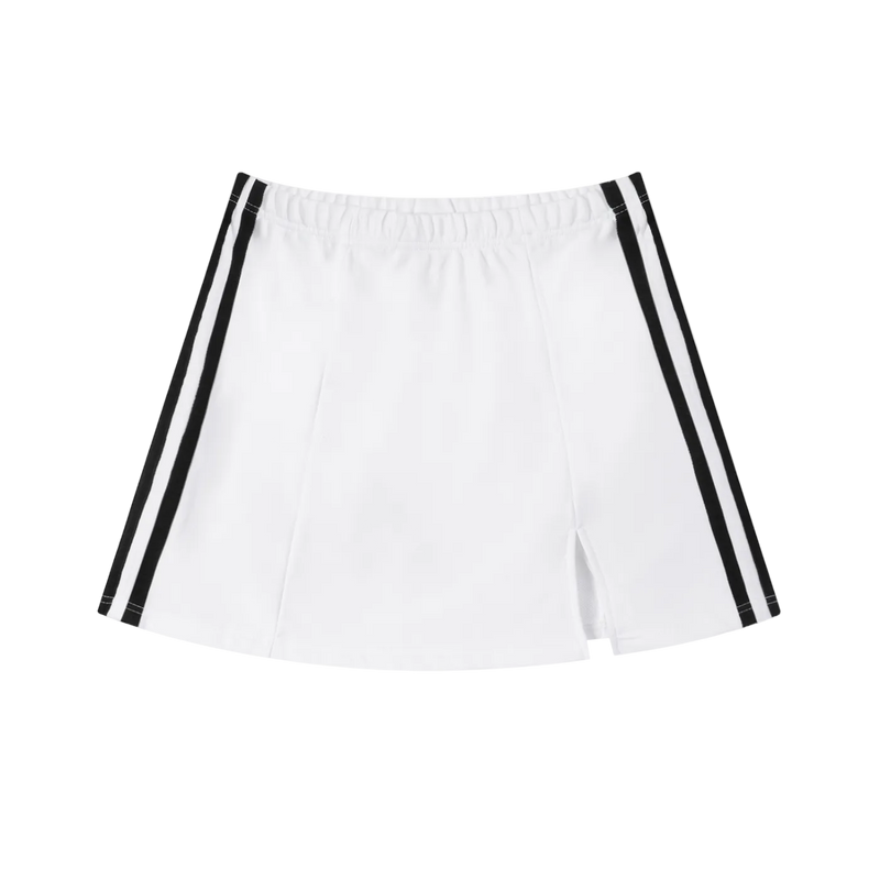 Contrast Side Stripe Slit Skirt by ODMPOD