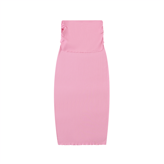 Dyed Washed Straight Hip-Hugging Slim Maxi Skirt by ODMPOD