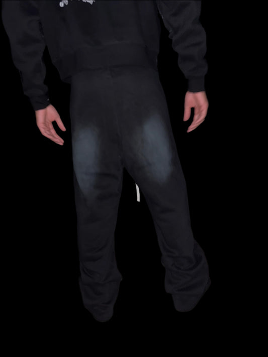 "WORDS HAVE POWER" Sunfade Curved Blade Sweatpants by ODMPOD