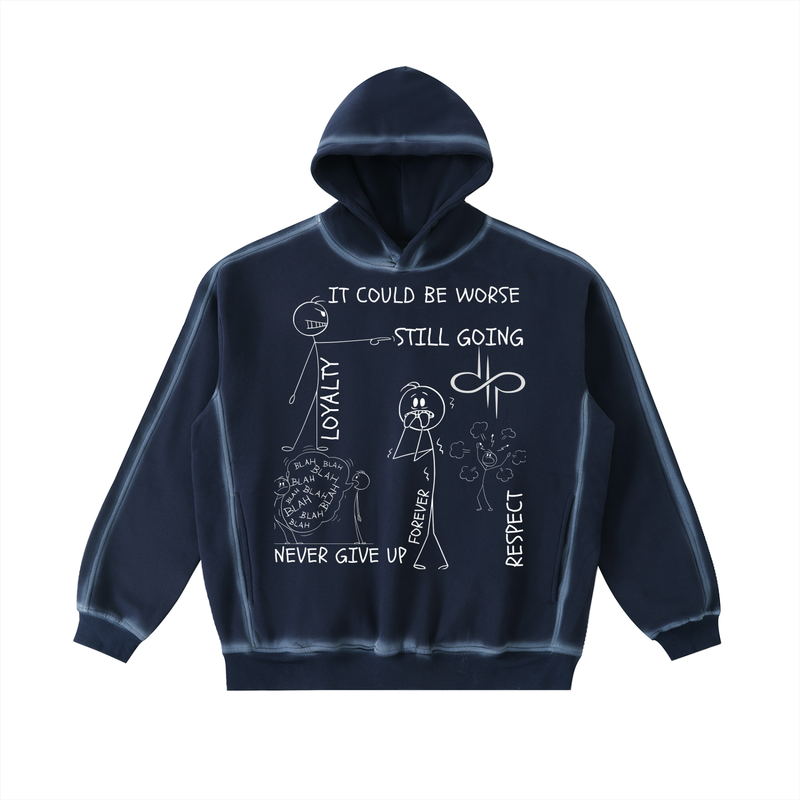 "WORDS HAVE POWER" Sunfaded Edge Fleece Hoodie