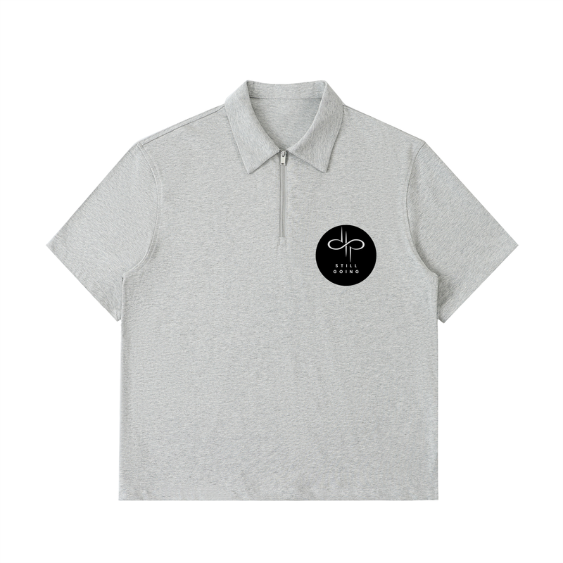 Half-Zip Cotton Polo Shirt by ODMPOD