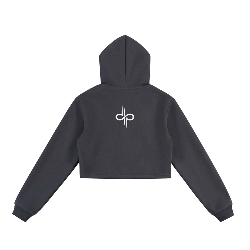 Essential Cropped Zip-Up Hoodie