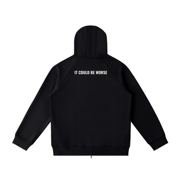 Heavyweight Raglan Sleeve Zip Hoodie by ODMPOD
